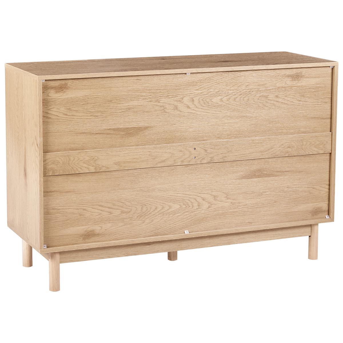 KOMMODE mit 6 Schubladen Hellbraun Costello - Hellbraun, Holzwerkstoff (120/78/40cm) - Beliani