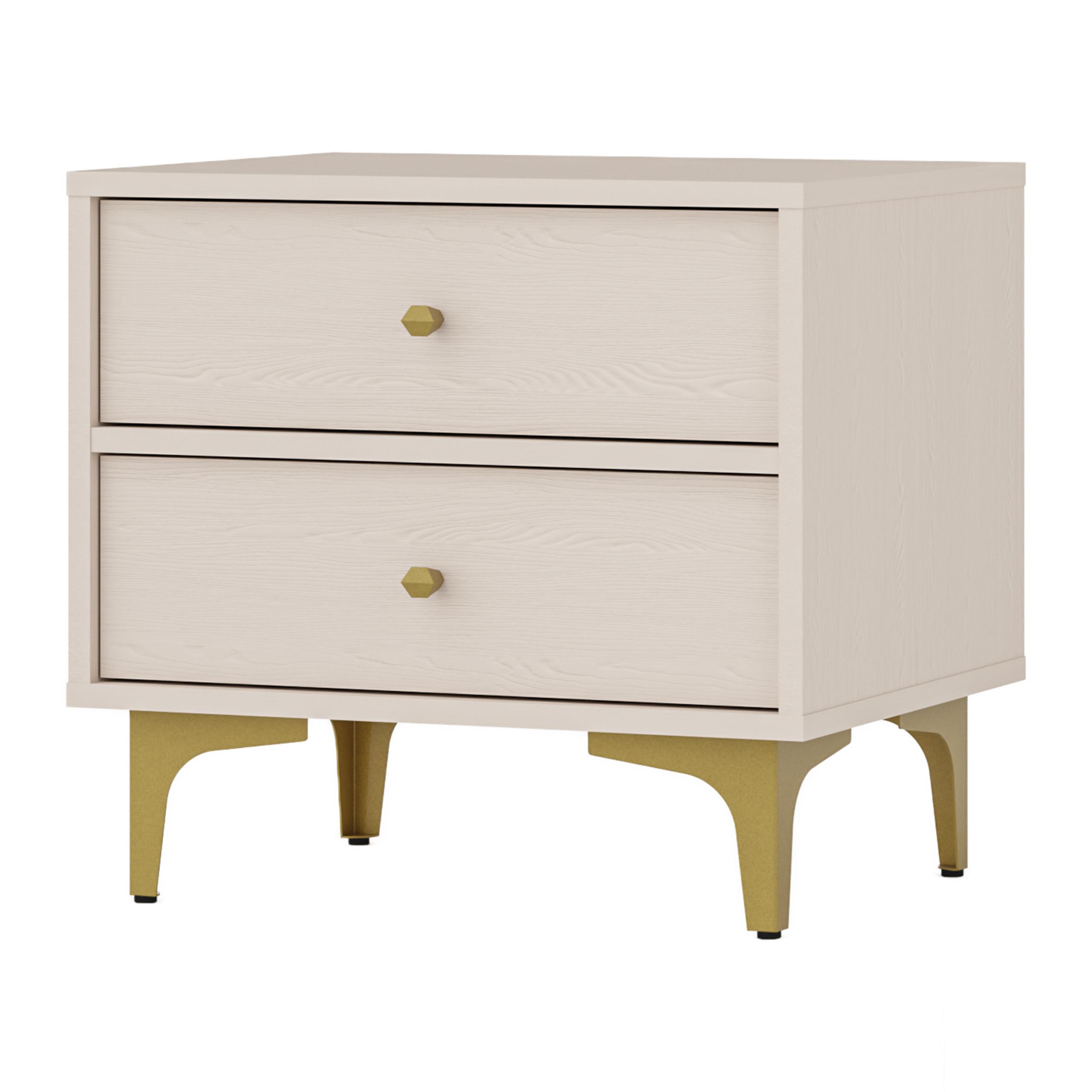 NACHTTISCH TORINO 51,8/48,5/40,8 cm Beige - Beige, Holzwerkstoff (51.8/48.5/40.8cm) - MASSENO