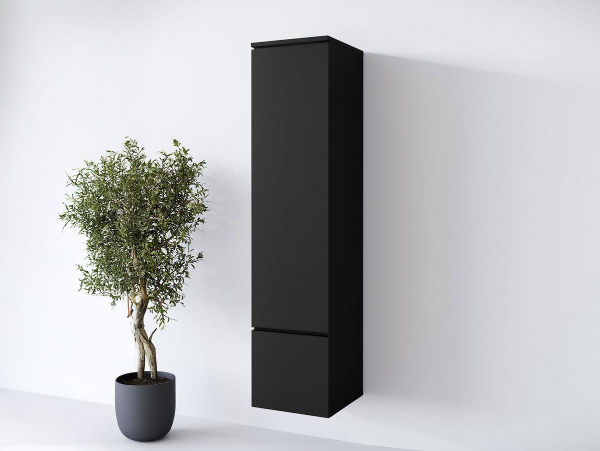 HÄNGEVITRINE Vera 001 mit LED Beleuchtung - Graphitfarben/Alufarben, Holzwerkstoff/Kunststoff (30/130/33cm) - MIRJAN24
