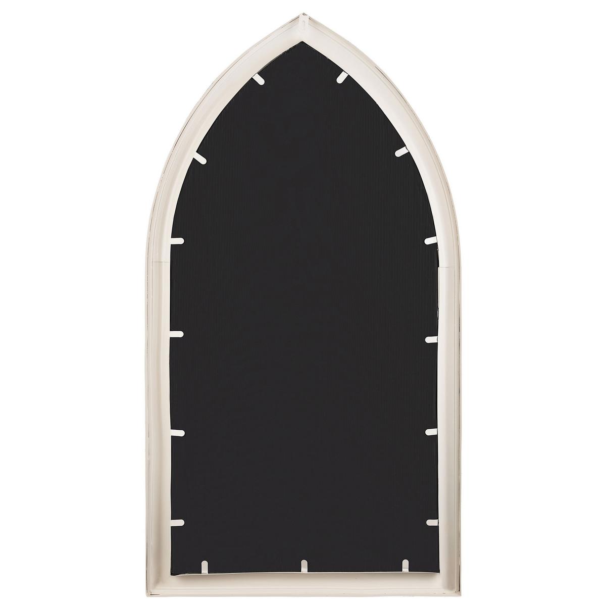 WANDSPIEGEL weiß Fensteroptik 62/113 cm Trelly - Weiß, Metall (62/113/5cm) - Beliani