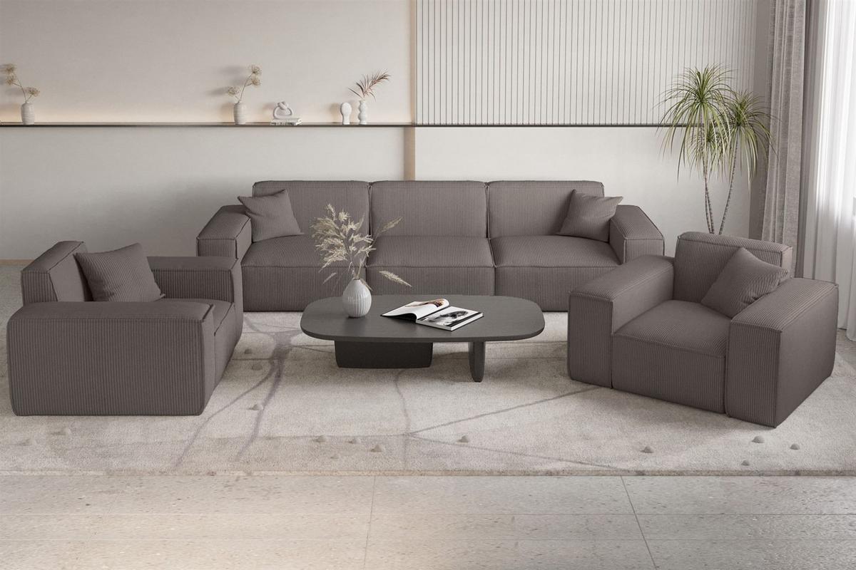SESSEL Celes Premium Stoff Scala - Taupe, Holzwerkstoff/Textil (121/73/88cm) - Fun Möbel