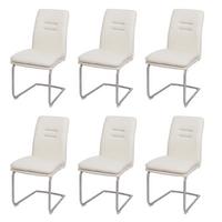 ESSZIMMERSTUHL Cremeweiß 6er-Set - Beige/Weiß, Textil (47/92/57cm) - MCW