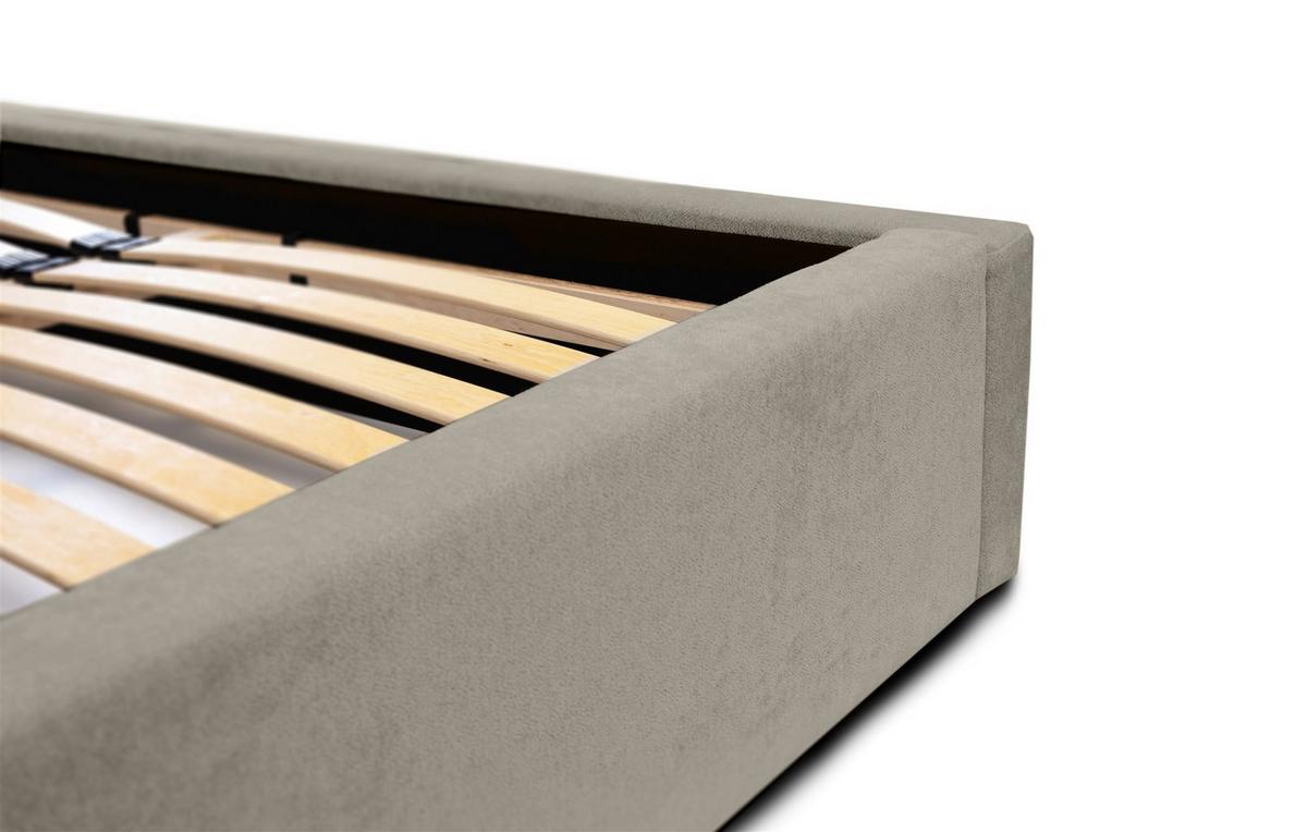POLSTERBETT Amada Komplettset - Greige, Holzwerkstoff/Textil (180/200cm) - Fun Möbel