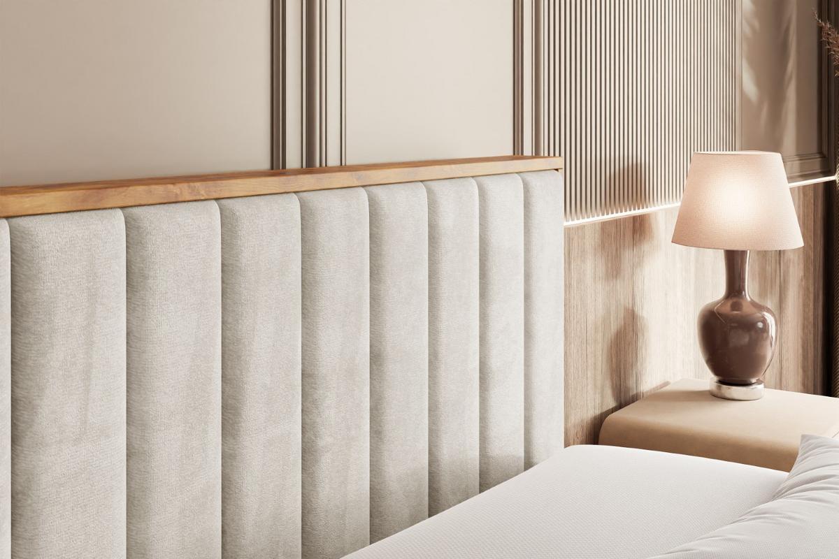BOXBETT mit Matratze H4 und Lattenrost - LOLLI4 - 140x200 - Beige - Braun, Holzwerkstoff/Kunststoff (140/200cm) - ALTDECOR
