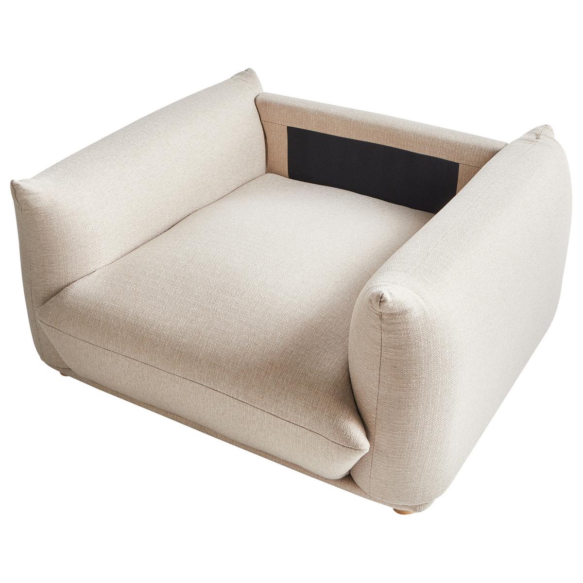 SESSEL Stoff Hellbeige Luvos - Beige, Textil (120/74/108cm) - Beliani