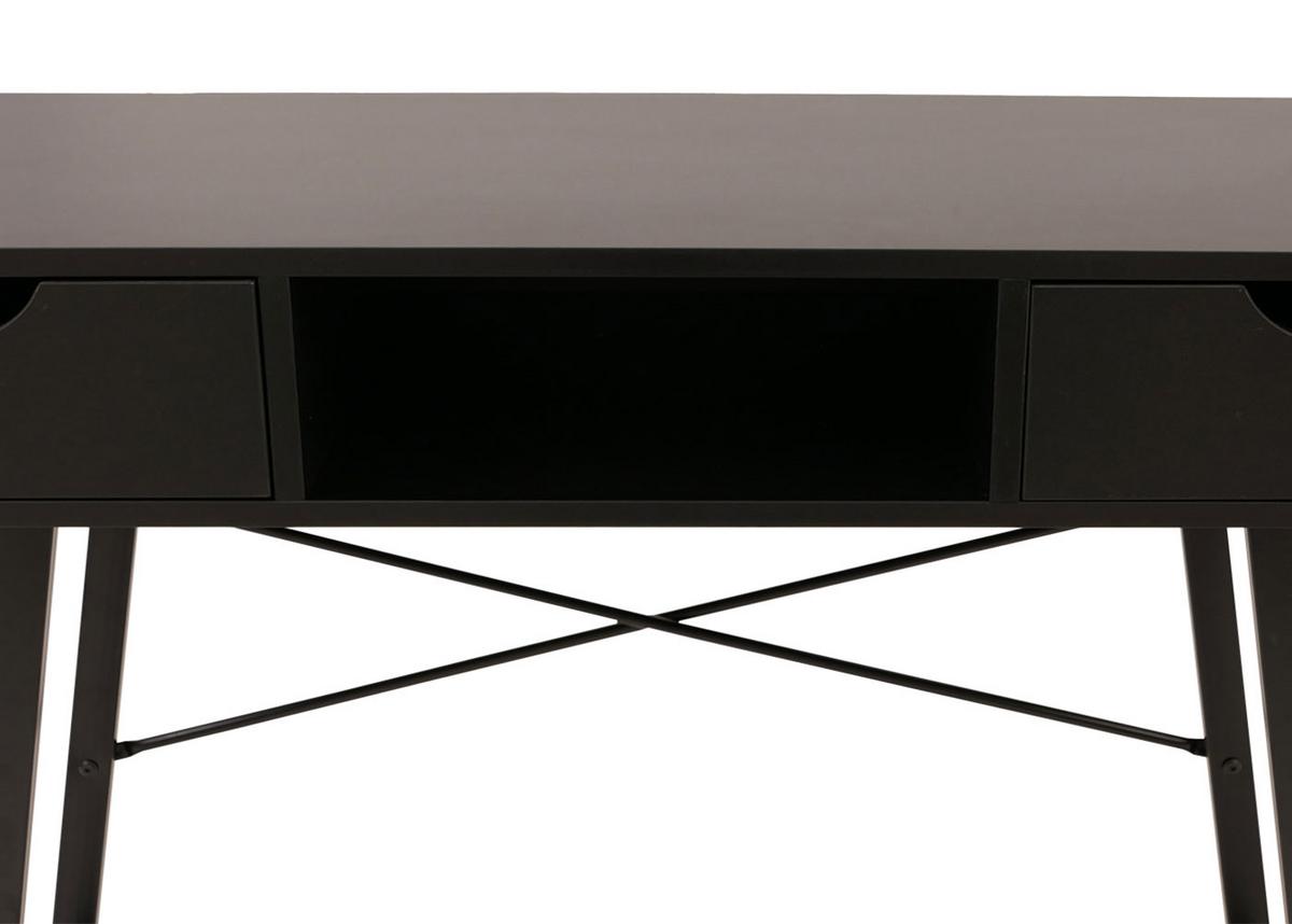SCHREIBTISCH rechteckig Schwarz - Schwarz, Holz (60/120/76cm) - MCW