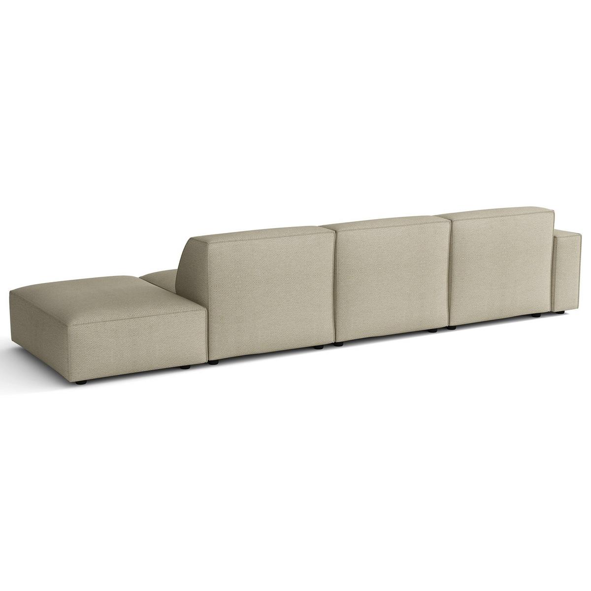ECKSOFA Sellmo 344 cm - Taupe/Schwarz, Kunststoff/Textil (350/166cm) - Selsey
