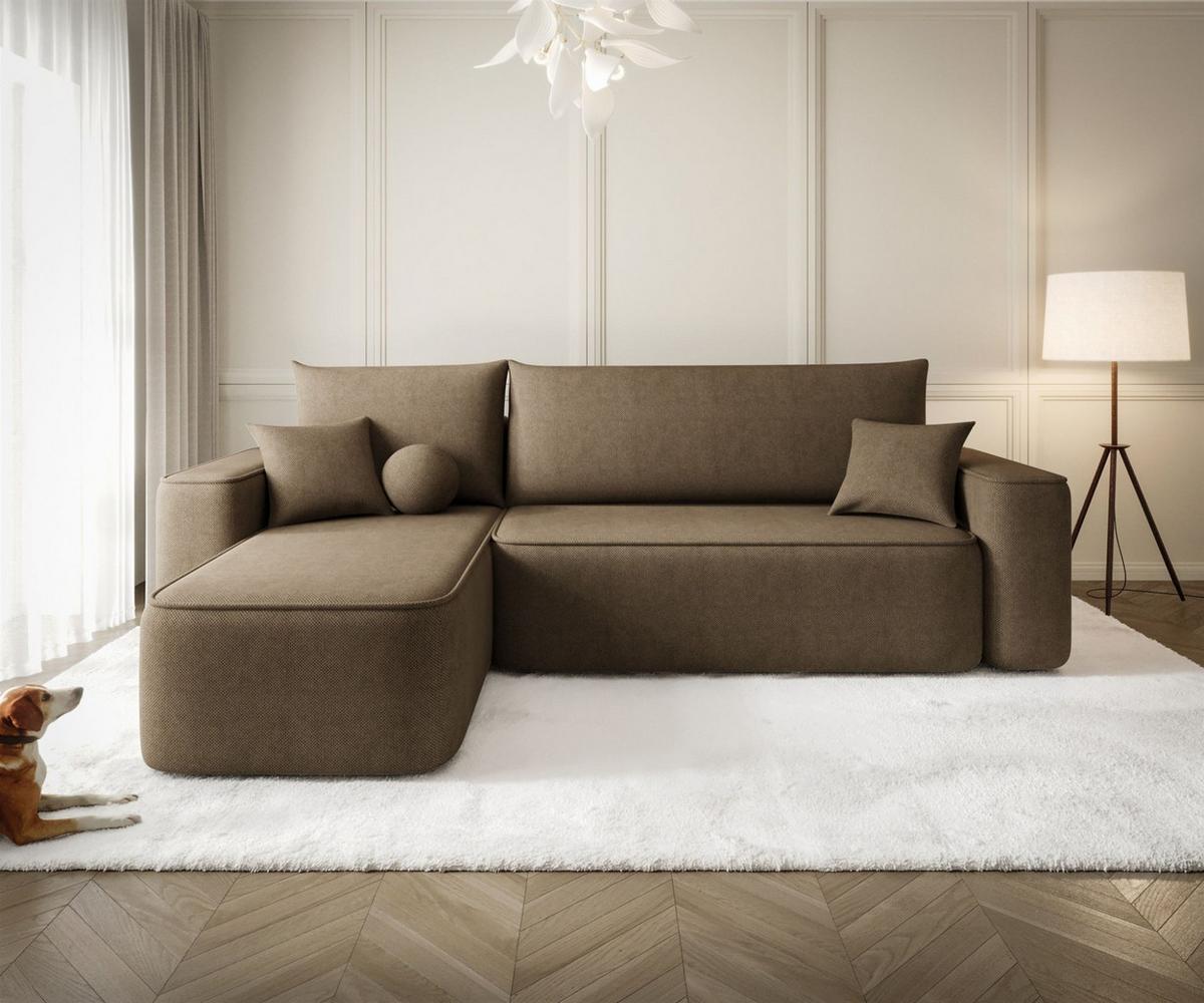 ECKSOFA Agepo In Curio - Braun, Holzwerkstoff/Textil (250/150cm) - Fun Möbel
