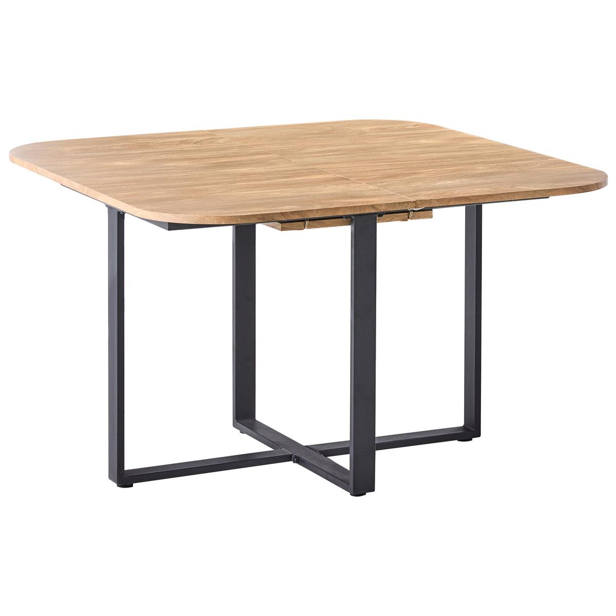 ESSTISCH ausziehbar Braun 120-160/120 cm Cooper - Braun, Holzwerkstoff (120/120/75cm) - Beliani