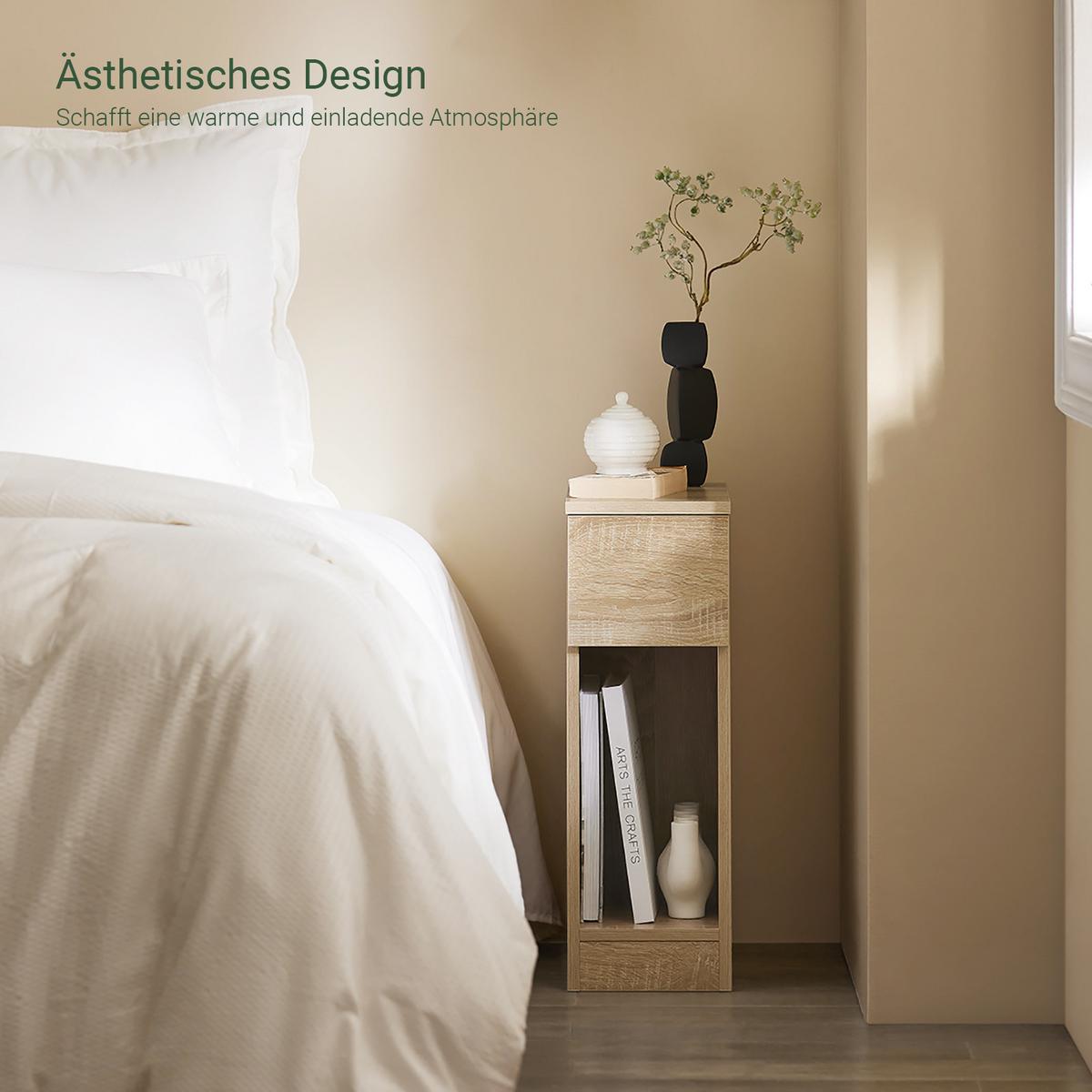 NACHTTISCH Natur - Naturfarben, Holzwerkstoff (20/60/35cm) - SoBuy