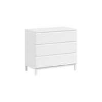 KOMMODE MDF Kiefer weiß 3 Schubladen robust stabil pflegeleicht - Weiß, Holz (99/89/57cm) - 58aufmkessel