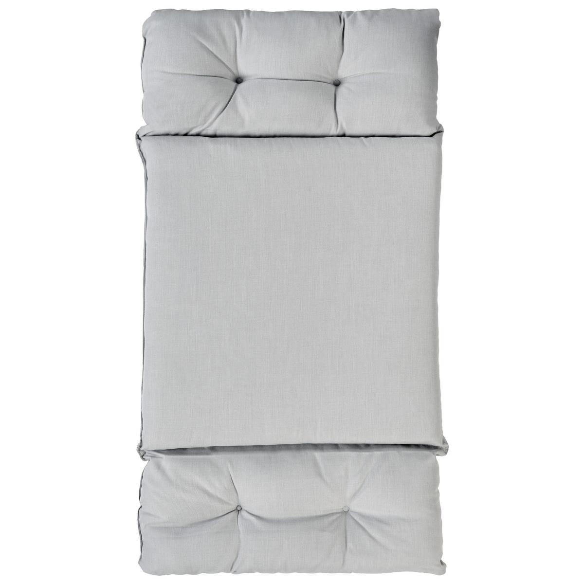 HÄNGESESSEL Grau Alviano - Hellgrau, Textil (98/196/136cm) - Beliani