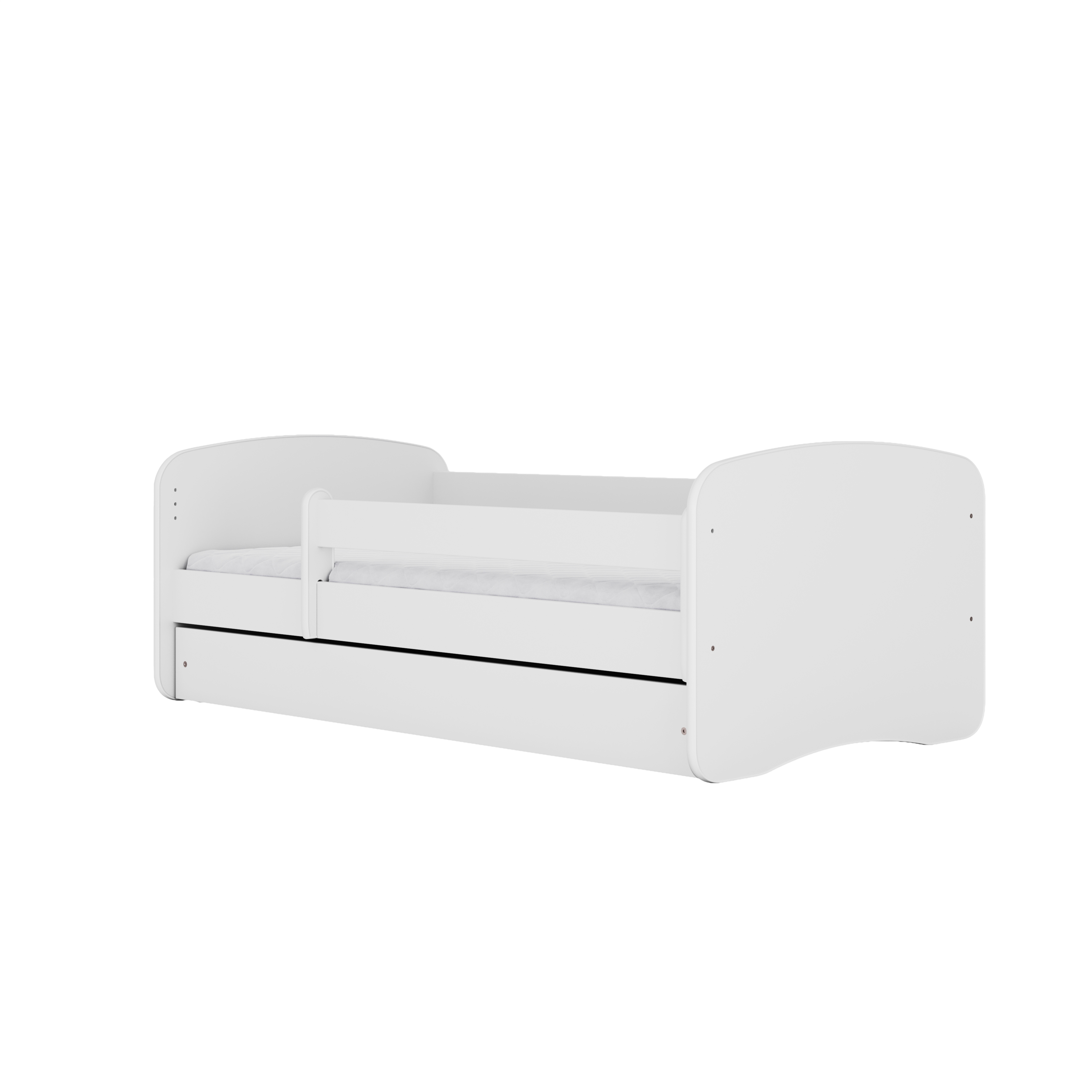 KINDERBETT ohne Muster mit Schublade 140/70 Weiß 80/61/144 - Weiß, Holzwerkstoff (70/140cm) - RAUMHIRSCH FURNITURE