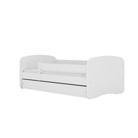 KINDERBETT ohne Muster mit Schublade 140/70 Weiß 80/61/144 - Weiß, Holzwerkstoff (70/140cm) - RAUMHIRSCH FURNITURE