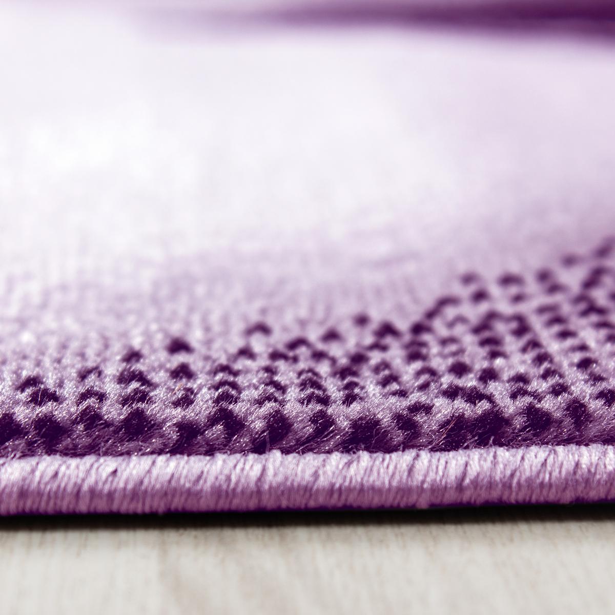 TEPPICH Kurzflor INN in Violett, mit abstraktem Wellenmuster, 240 x 340 cm - Lila, Textil (340/240cm) - KADIMA DESIGN