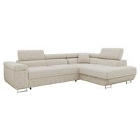 ECKSOFA Torezio Cord, Seite: Rechts - Beige, Holz/Textil (274/203cm) - MIRJAN24
