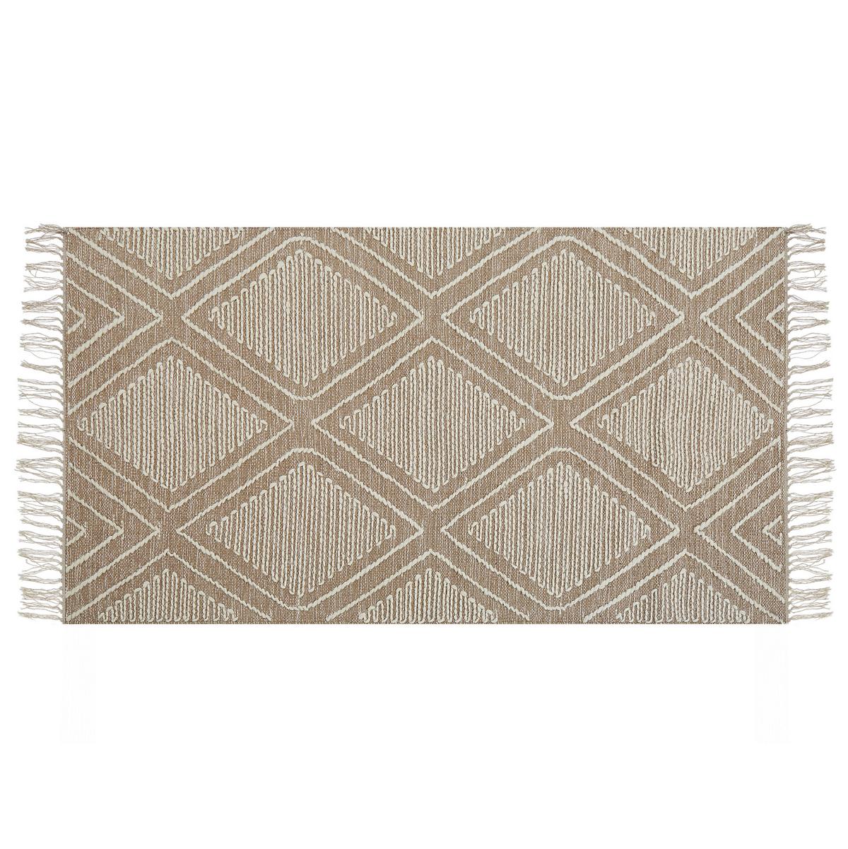 KURZFLOR-TEPPICH Kacem 150/80 cm - Beige, Textil (80/150cm) - Beliani