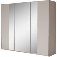 SCHWEBETÜRENSCHRANK Perla mit 2 Türen und Spiegel, 250 cm, Sandbeige - Sandfarben, Holzwerkstoff (250/210/65cm) - Beautysofa