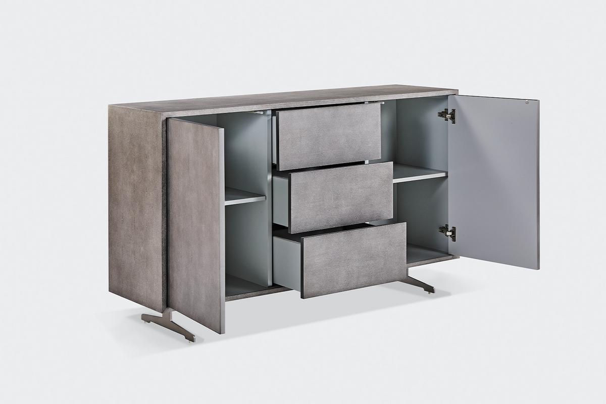 SIDEBOARD GALA Grau Holz - Grau, Holz/Metall (140/85/40cm) - KAWOLA