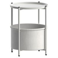 BEISTELLTISCH rund Ø45,5 x 52,5 cm Weiß aus Metall - Weiß, Metall (52.5/45.5/52.5cm) - ML-DESIGN