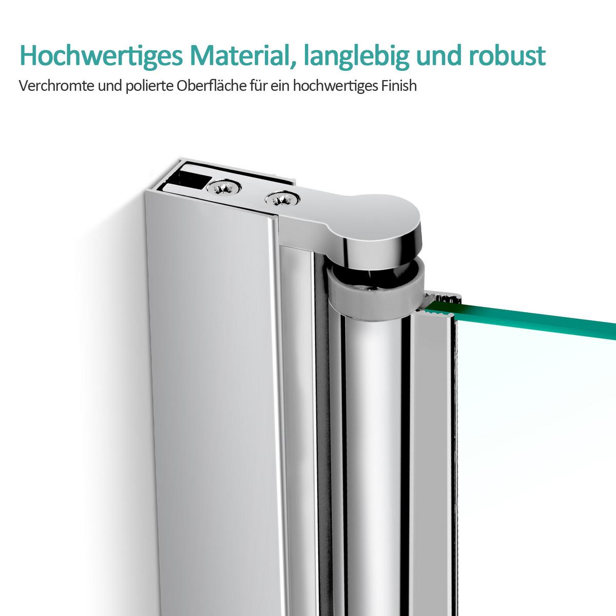 BADEWANNENAUFSATZ 3-teilig faltbar 120/140 cm - Transparent, Glas (120/140cm) - EMKE