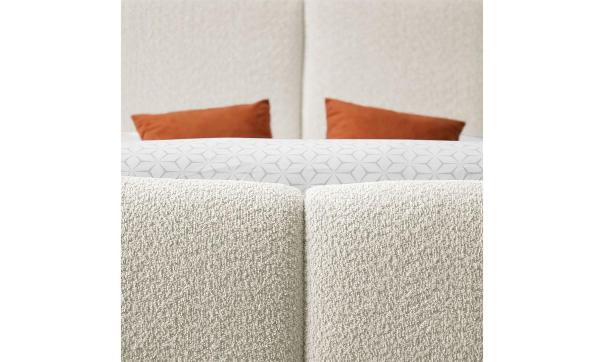 POLSTERBETT ELENA 160x200 cm Creme (Anthology 1), 34 Holzlatten, Kopfteil 108 cm - Creme, Textil (160/200cm) - Lookway