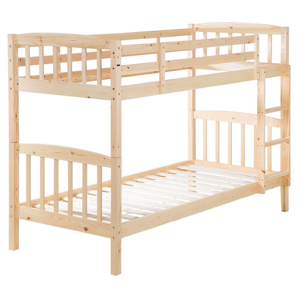HOCHBETT Heller Holzfarbton 90-200 cm Revin - Eschefarben, Holz (90/200cm) - Beliani