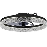 DECKENVENTILATOR-MIT-BELEUCHTUNG Stahl Schwarz - Schwarz, Metall (50/50/14cm) - HOMCOM