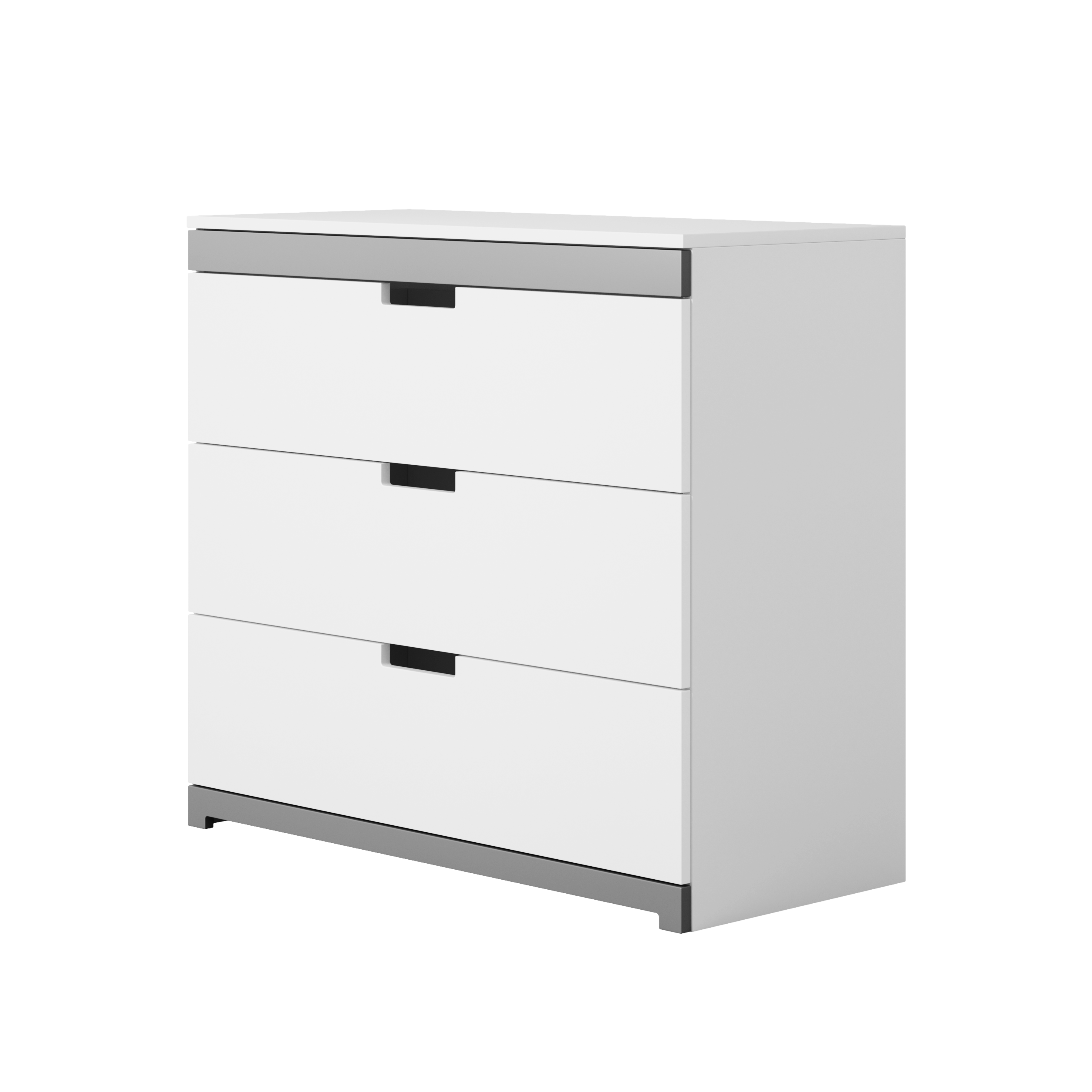 KOMMODE TOMI Weiß Weiß 100/90/45 - Weiß, Holzwerkstoff (100/90/45cm) - RAUMHIRSCH FURNITURE