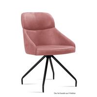 ESSZIMMERSTUHL (8er-Set) Dionne 52x82x63 Schwarz/Rosewood - Dunkelrosa/Schwarz, Kunststoff (63/82/52cm) - 58aufmkessel