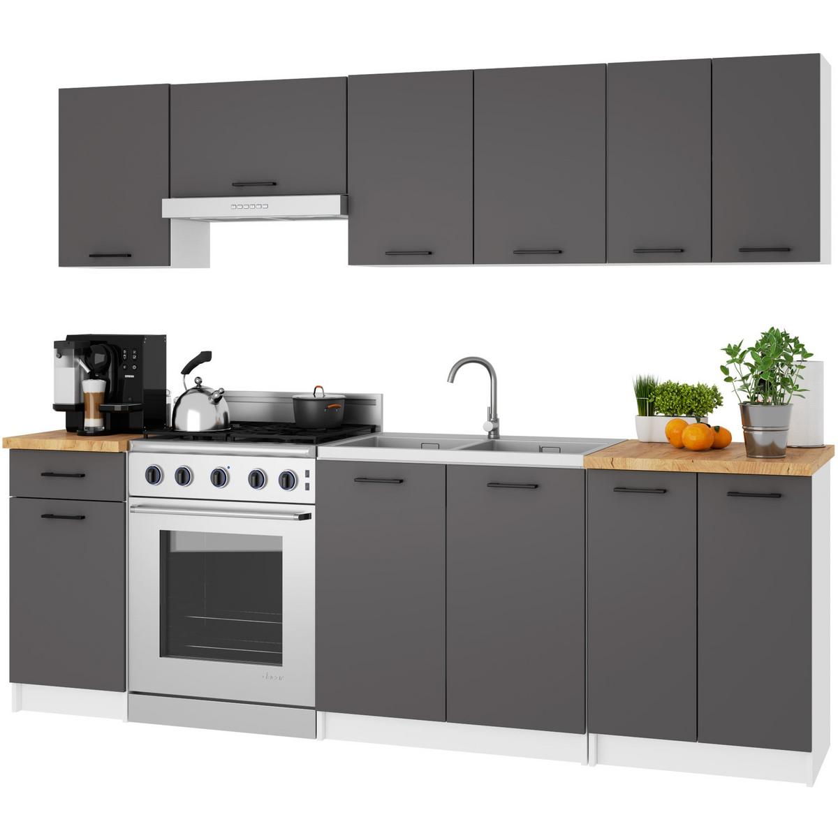 UNTERSCHRANK Weiß, Graphit Grau 85/60/46 - Weiß/Grau, Holzwerkstoff (60/85/46cm) - RAUMHIRSCH FURNITURE