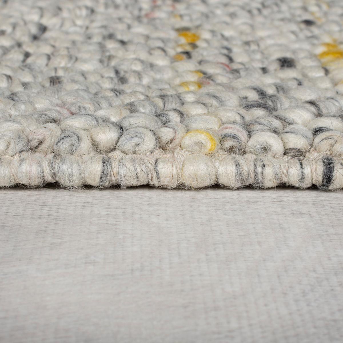 TEPPICH aus Wolle handgewebt MEDWAY in Weiß, einfarbig, 80 x 150 cm - Weiß, Textil (150/80cm) - KADIMA DESIGN