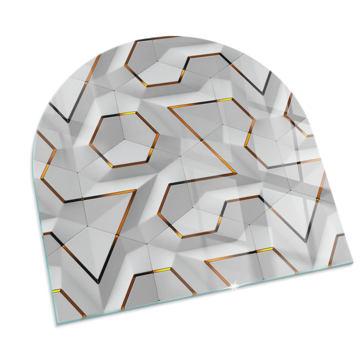GLASPLATTE für Kamin 100x100 cm - Weiß, Glas (100/100/0.4cm) - TULUP
