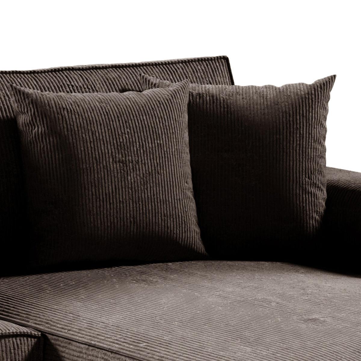 ECKSOFA Isaac 4 Sitzplätze Braun - Braun, Holzwerkstoff (294/185cm) - Petits-meubles