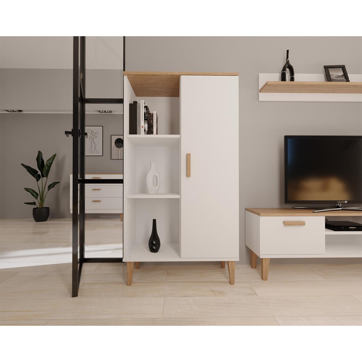 BÜCHERREGAL Denver Weiß - Weiß, Holzwerkstoff (35/120/80cm) - Petits-meubles