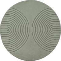 RUNDTEPPICH Geometrisch MUOTA Polypropylen Grün 120 x 120 cm - Grün, Textil (120/120cm) - KADIMA DESIGN