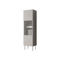 STANDVITRINE Art Deco Cashmere 51 - Kaschmir, Holzwerkstoff/Metall (51/187/42cm) - MIRJAN24
