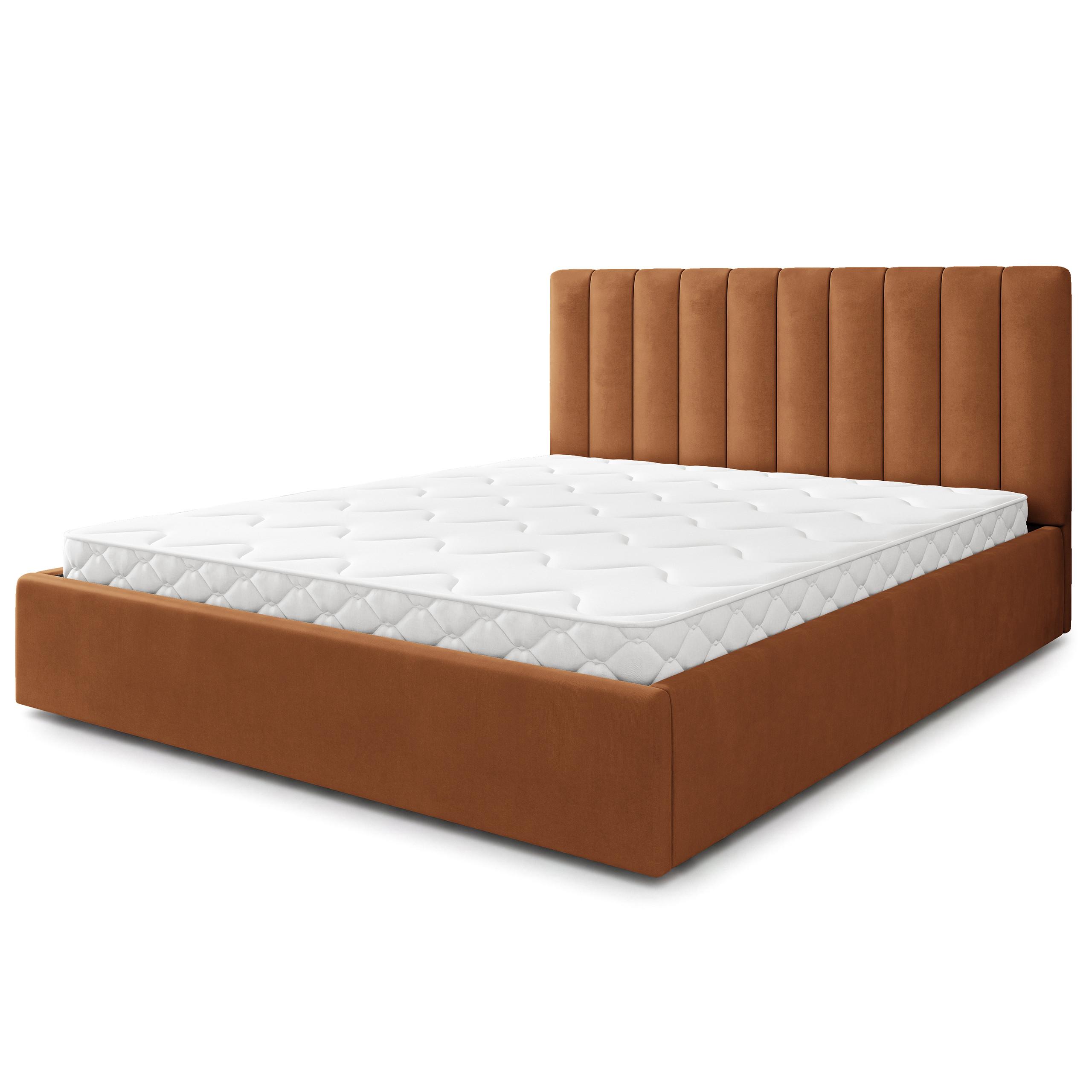 POLSTERBETT DEMERA MGV 180x200 cm mit Bettkästen - Kupferfarben - Kupferfarben, Holz (180/200cm) - MASSENO