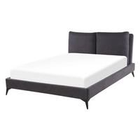 POLSTERBETT 140/200cm Dunkelgrau Melle - Dunkelgrau, Textil (140/200cm) - Beliani