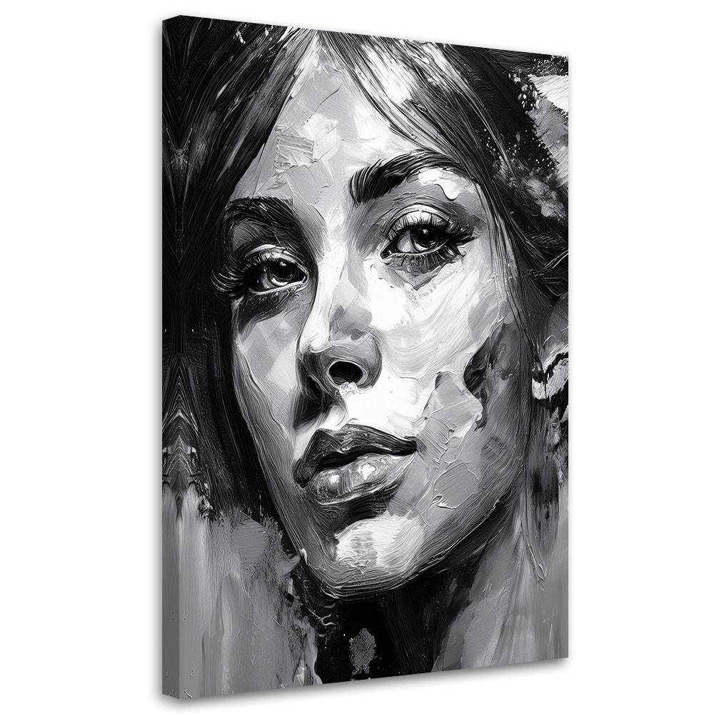 LEINWANDBILD Menschen & Charaktere 40x60cm - Schwarz, Textil (40/60cm) - Feeby