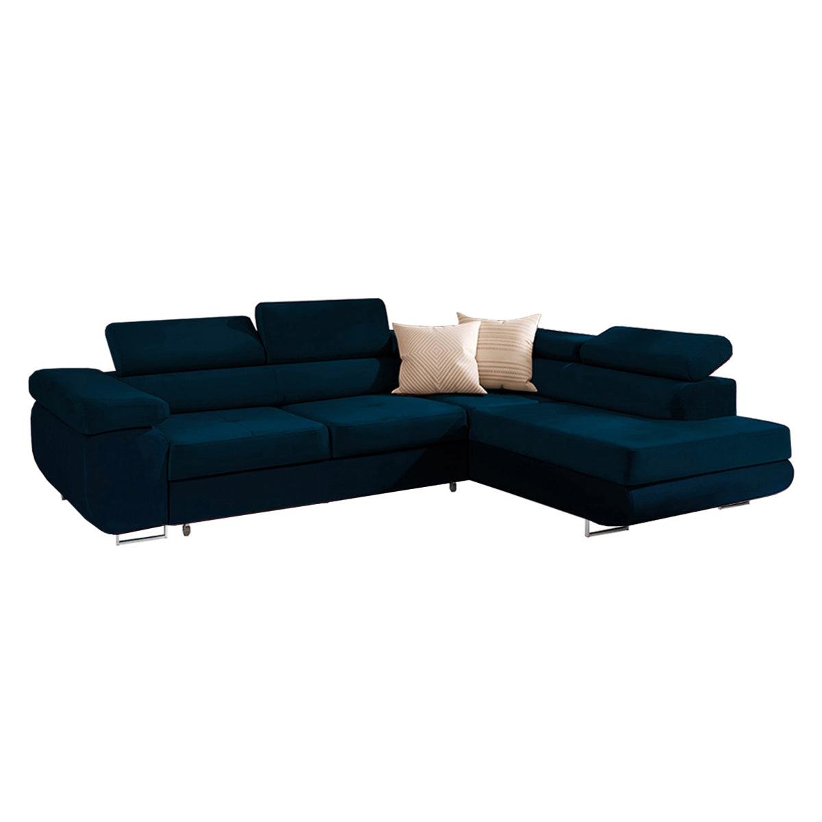 ECKSOFA Wilson 4 Sitzplätze Blau - Blau, Textil (271/201cm) - Petits-meubles