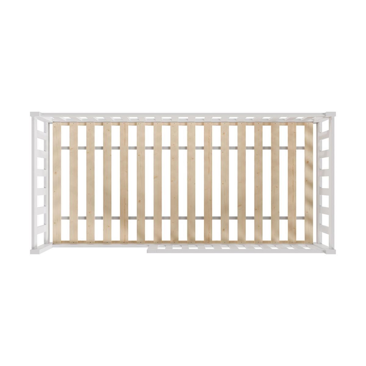 KINDERBETT Naya weiß mit Matratze 90x200 cm - Weiß, Holz (90/200cm) - Juskys