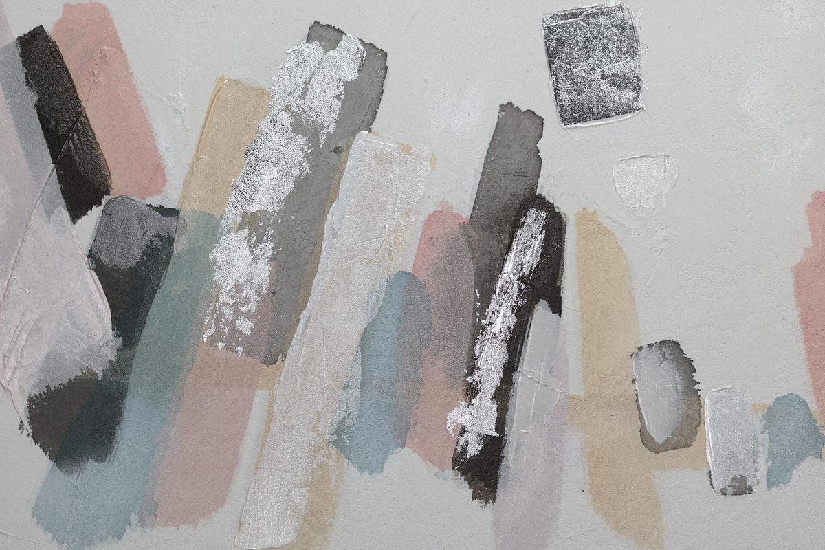ACRYLBILD HANDGEMALT 150/50 cm - Beige/Grau, Holz/Textil (150/50cm) - KUNSTLOFT
