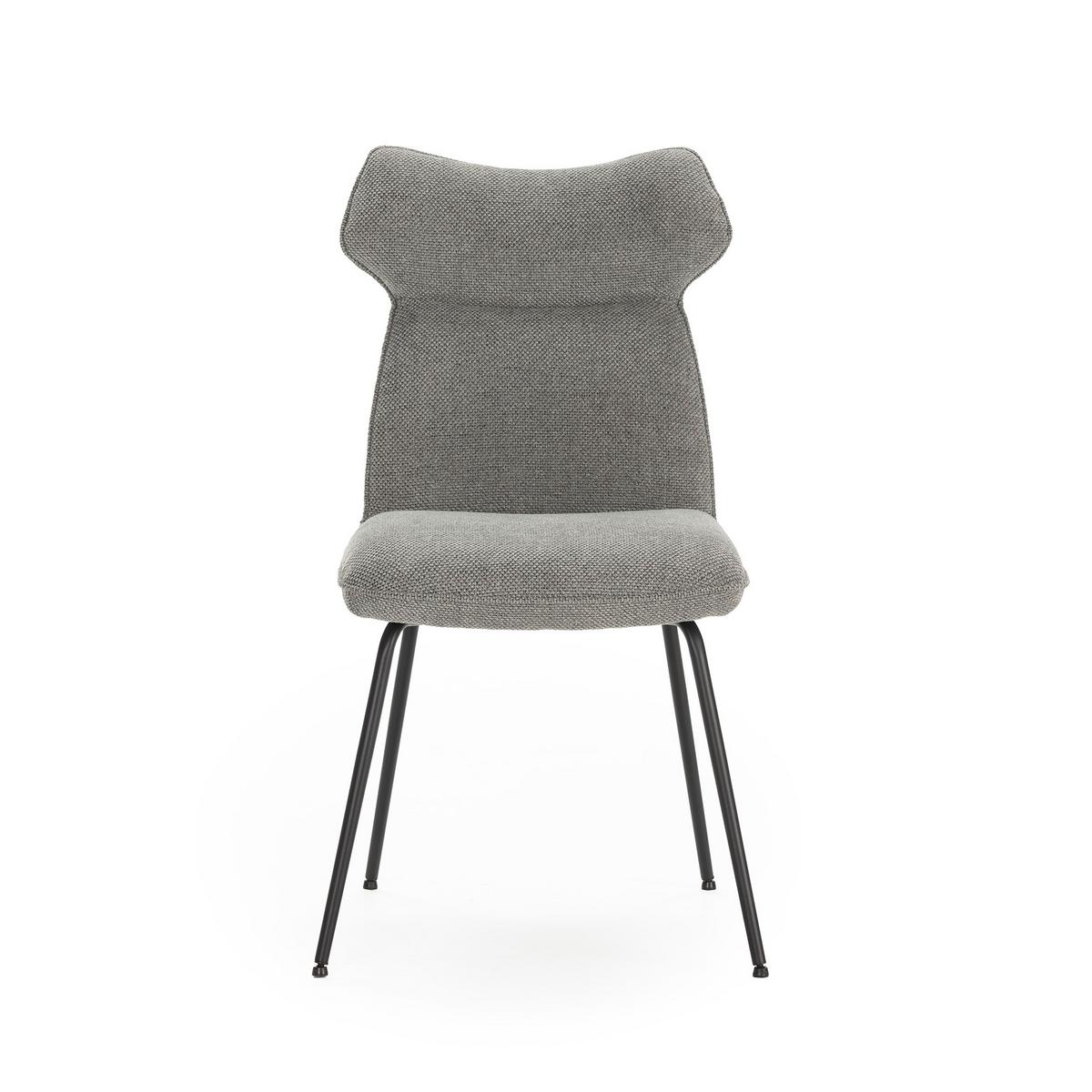 ESSZIMMERSTUHL Dara Grau 47/65/51 cm 2er-Set - Grau, Textil (65/51/47cm) - Calicosy