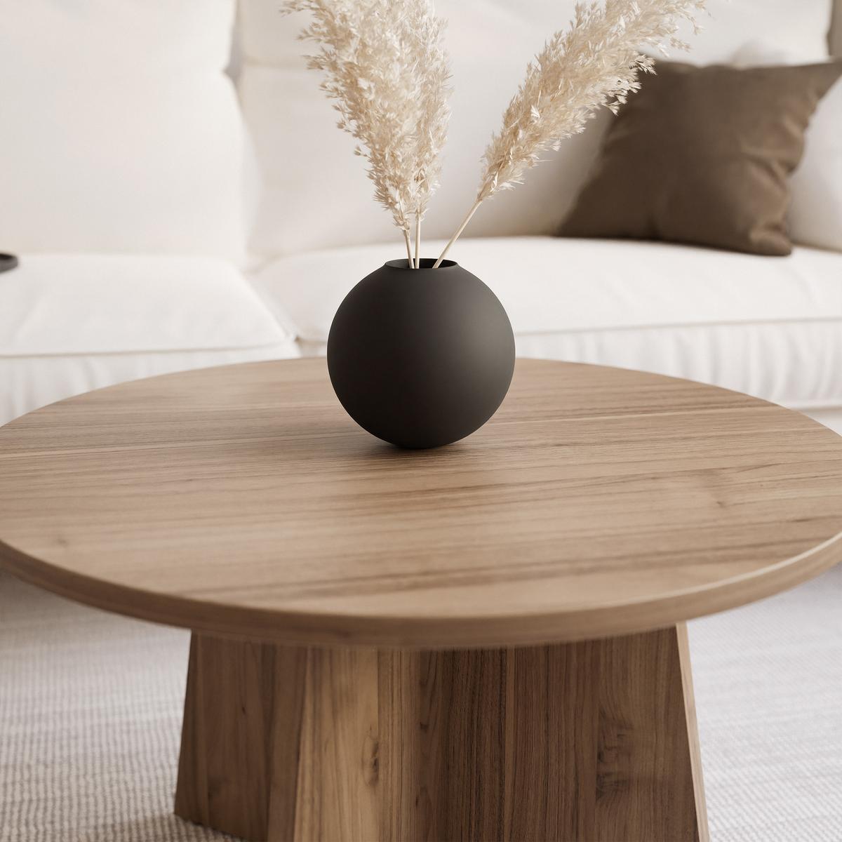 COUCHTISCH BELLAGIO 75/47 cm runden, Kaschmir/Nussbaum - Kaschmir, Holzwerkstoff (75/75/47cm) - Idohome