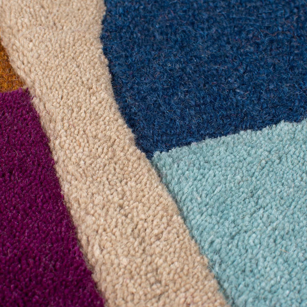 WOLLTEPPICH HALLEIN, geometrisch, Rosa-Bunt, 200 x 290 cm - Multicolor, Textil (290/200cm) - KADIMA DESIGN