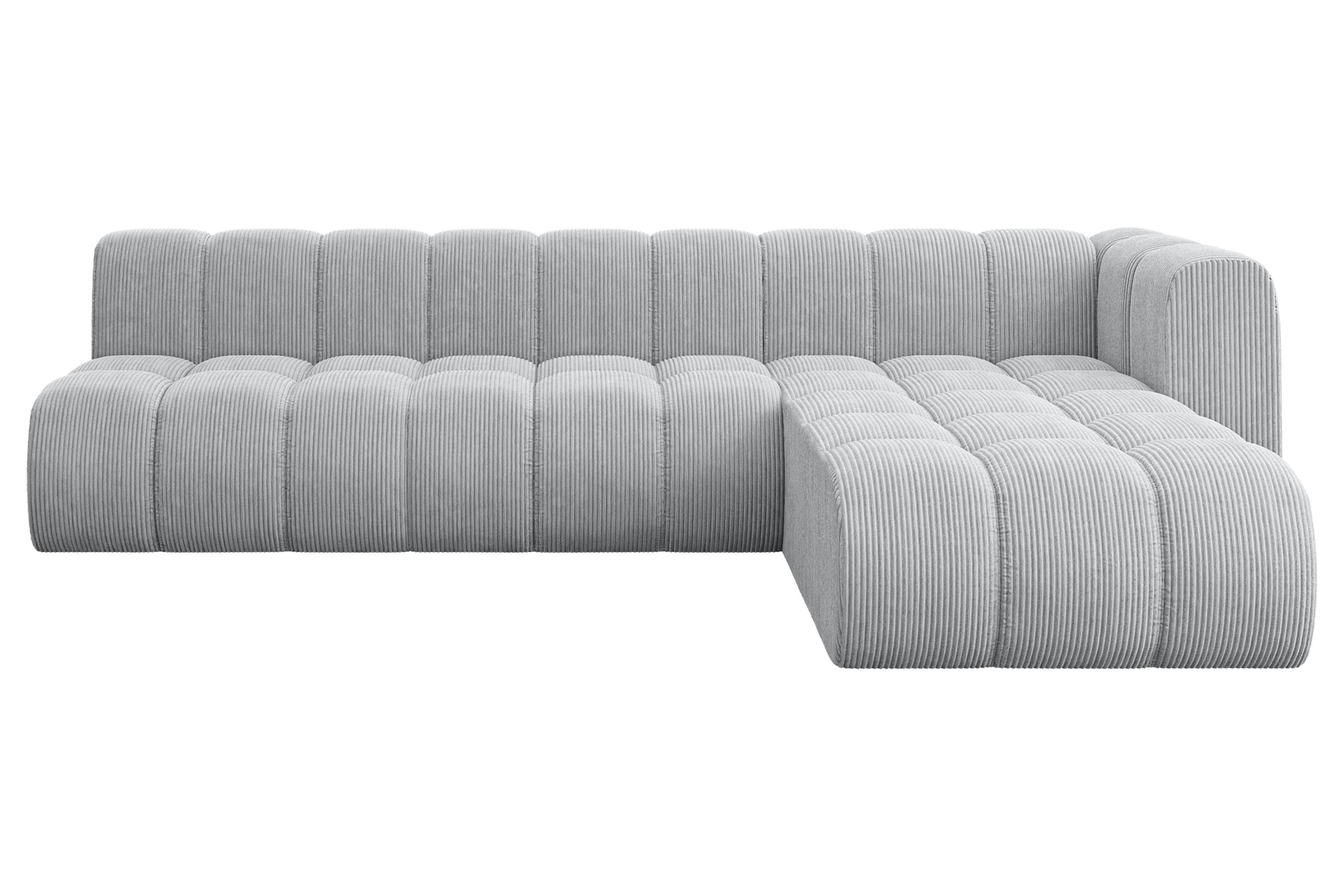 ECKSOFA modulares Sofa Darnel-L2 - 296x177x70 cm Grau - Grau, Holzwerkstoff/Textil (296/177cm) - ALTDECOR