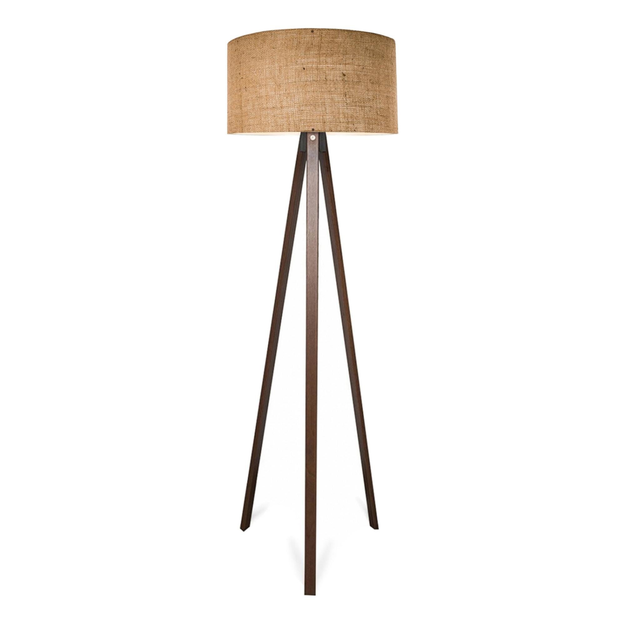 STEHLEUCHTE Newport - Braun, Holzwerkstoff/Textil (38/38/140cm) - lux.pro