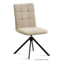 ESSZIMMERSTUHL drehbar (2er-Set) Debora 47x91x60 Schwarz/Natur - Schwarz/Naturfarben, Kunststoff (60/91/47cm) - 58aufmkessel