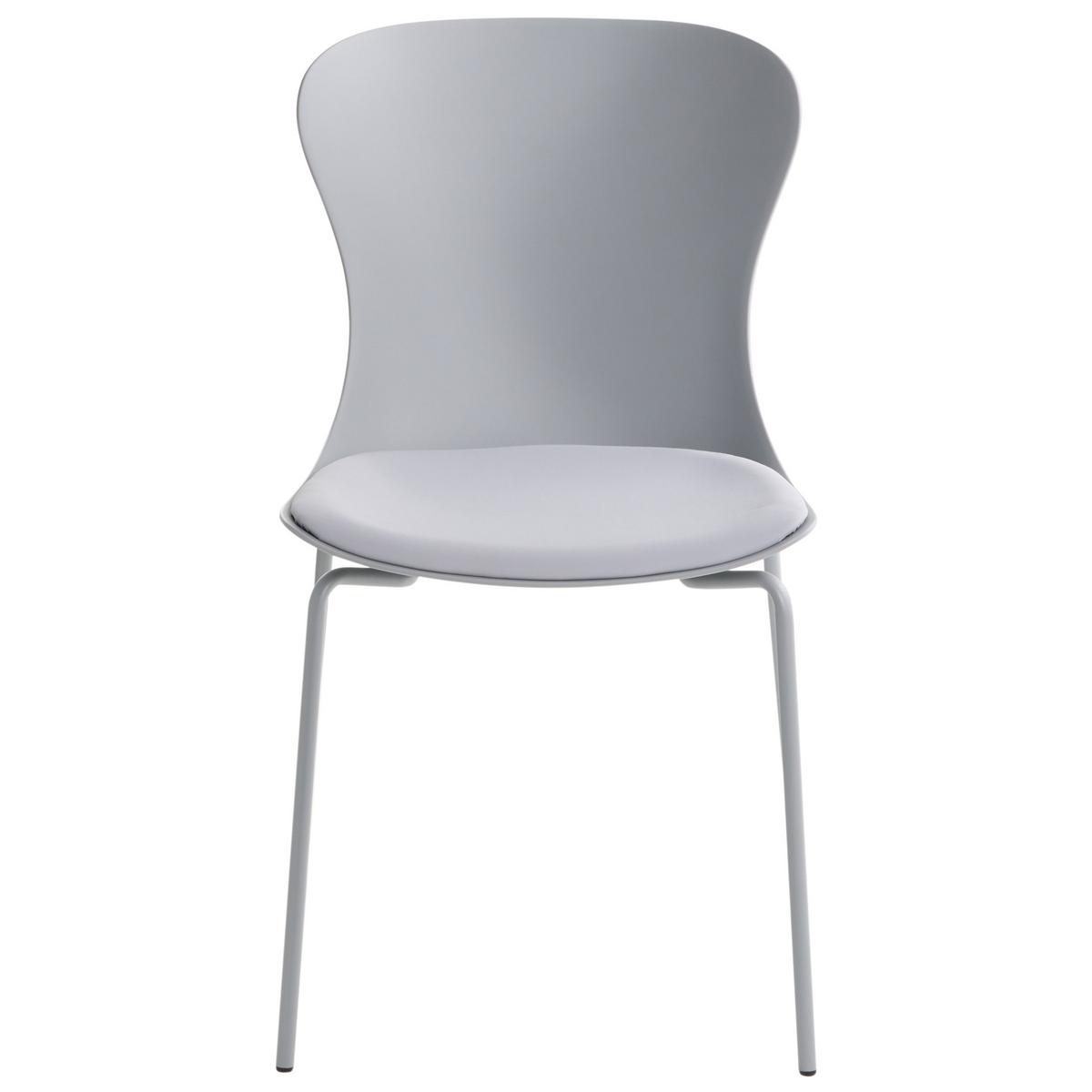 ESSZIMMERSTUHL 2er-Set Grau Pitsburg - Grau, Kunststoff (49/84/52cm) - Beliani